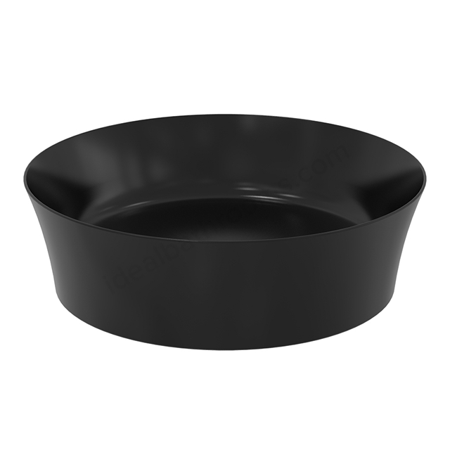 Atelier Ipalyss 40cm round vessel washbasin without overflow; black matt