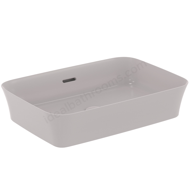 Atelier Ipalyss 55cm rectangular vessel washbasin with overflow; concrete