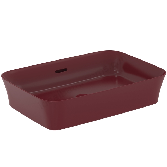 Atelier Ipalyss 55cm rectangular vessel washbasin with overflow; pomegranate