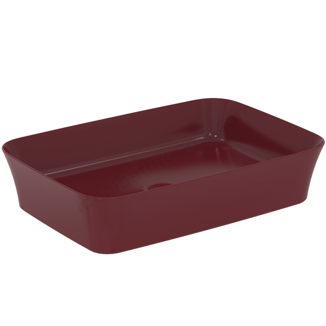 Atelier Ipalyss 55cm rectangular vessel washbasin without overflow; pomegranate