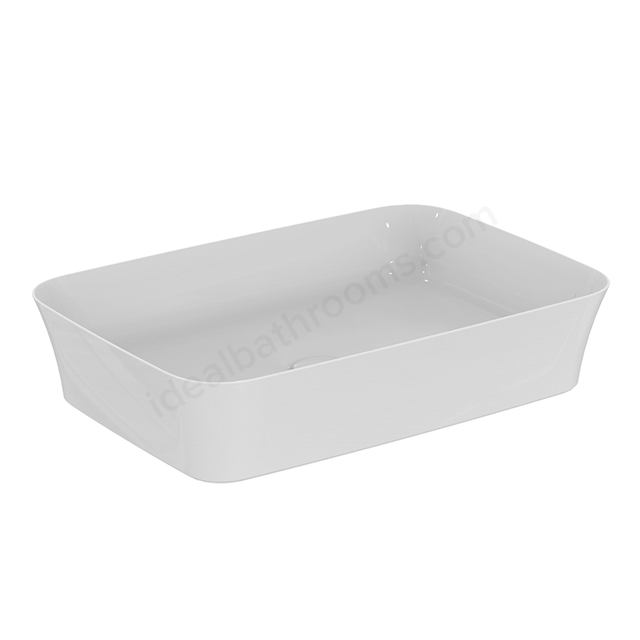 Atelier Ipalyss 55cm rectangular vessel washbasin without overflow; white