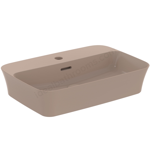 Atelier Ipalyss 55cm 1 taphole rectangular vessel washbasin with overflow; kashmir