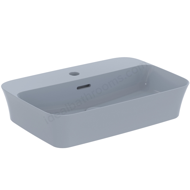 Atelier Ipalyss 55cm 1 taphole rectangular vessel washbasin with overflow; powder