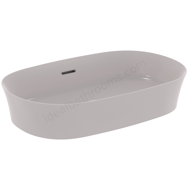 Atelier Ipalyss 60cm oval vessel washbasin with overflow; concrete
