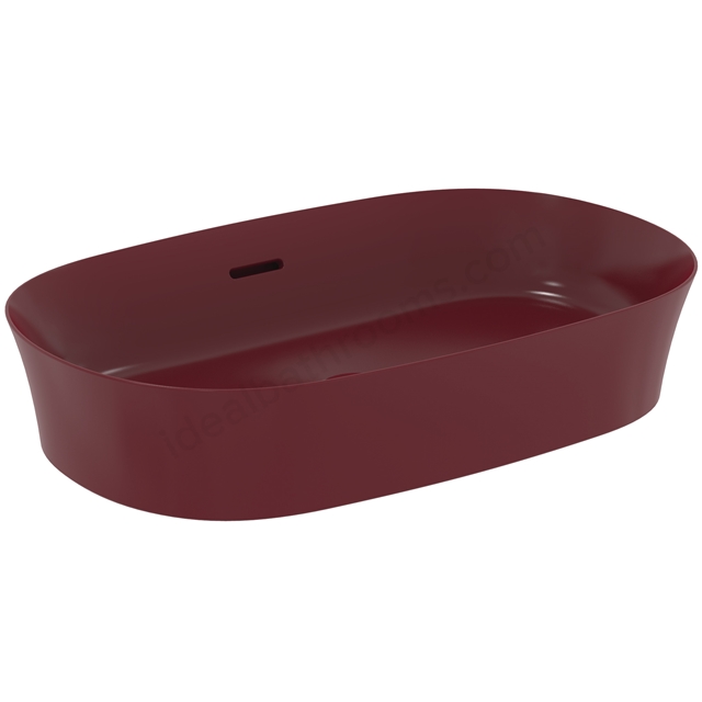 Atelier Ipalyss 60cm oval vessel washbasin with overflow; pomegranate
