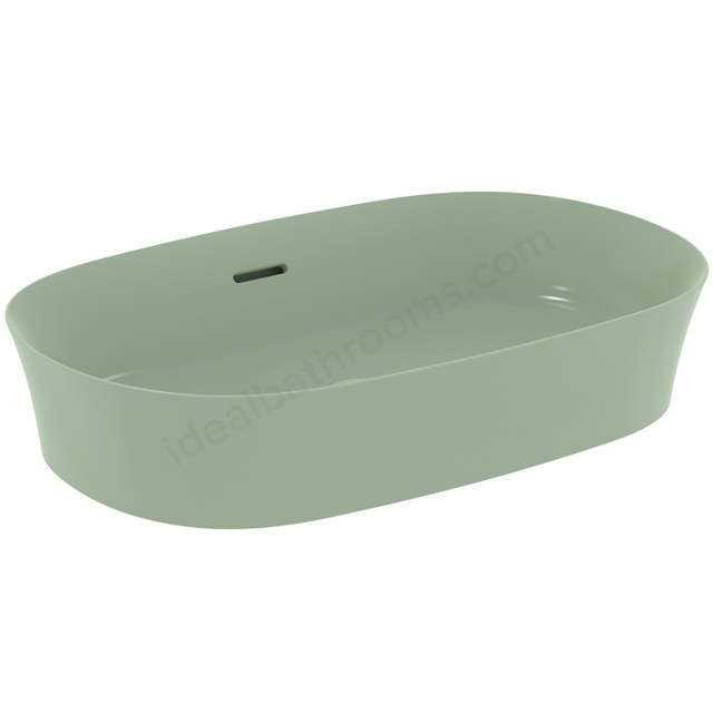 Atelier Ipalyss 60cm oval vessel washbasin with overflow; sage