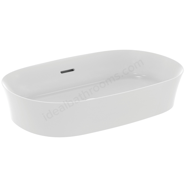 Atelier Ipalyss 60cm oval vessel washbasin with overflow; silk white
