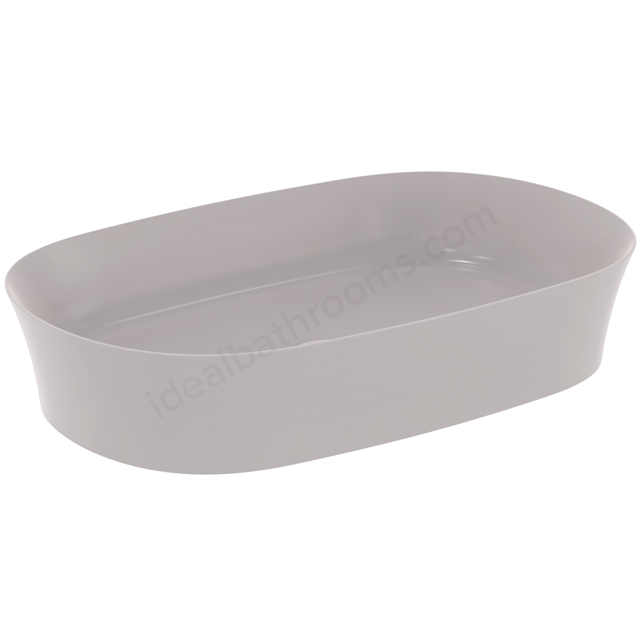 Atelier Ipalyss 60cm oval vessel washbasin without overflow; concrete