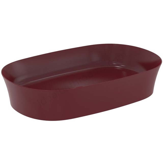Atelier Ipalyss 60cm oval vessel washbasin without overflow; pomegranate