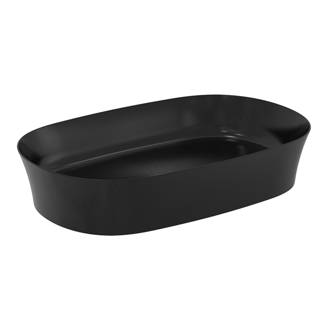 Atelier Ipalyss 60cm oval vessel washbasin without overflow; black matt