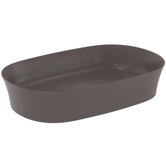 Atelier Ipalyss 60cm oval vessel washbasin without overflow; slate grey