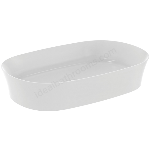 Atelier Ipalyss 60cm oval vessel washbasin without overflow; silk white