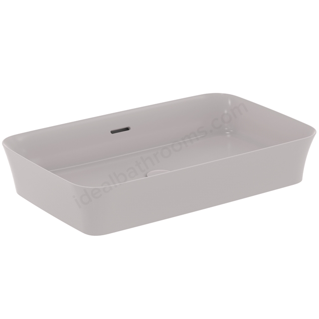 Atelier Ipalyss 65cm rectangular vessel washbasin with overflow; concrete