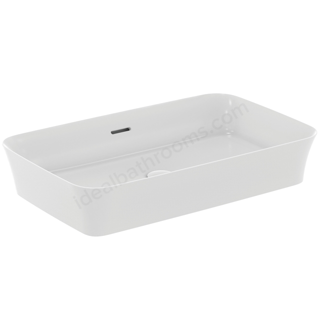 Atelier Ipalyss 65cm rectangular vessel washbasin with overflow; silk white