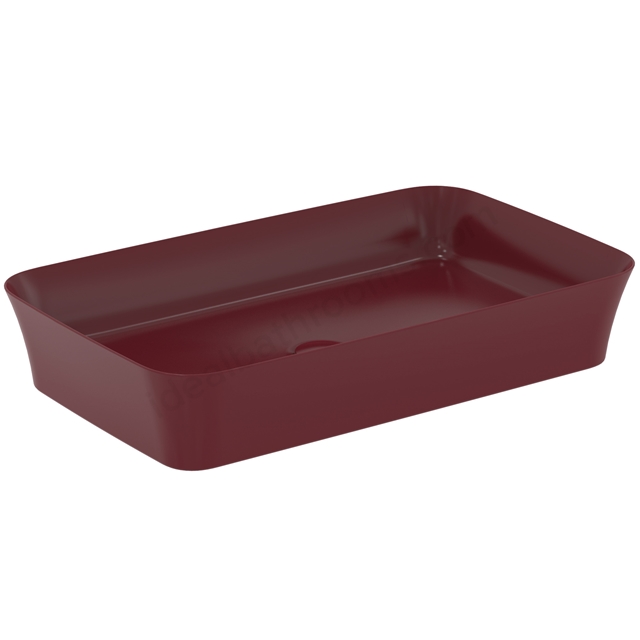 Atelier Ipalyss 65cm rectangular vessel washbasin without overflow; pomegranate