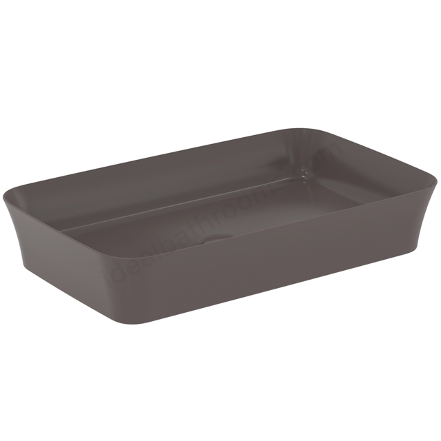 Atelier Ipalyss 65cm rectangular vessel washbasin without overflow; slate grey