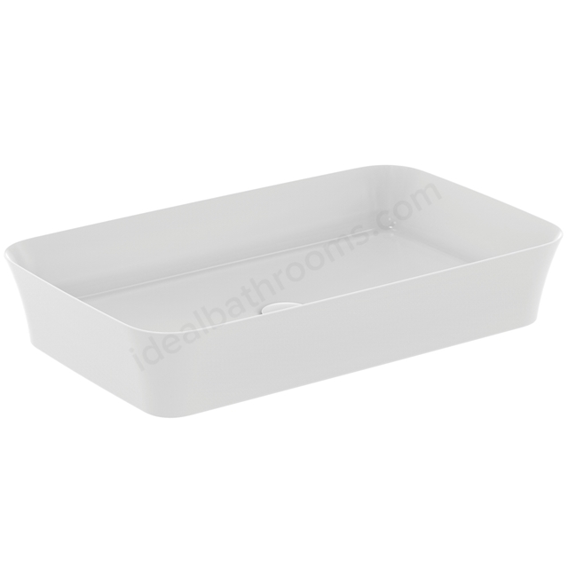 Atelier Ipalyss 65cm rectangular vessel washbasin without overflow; silk white