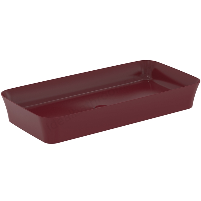 Atelier Ipalyss 80cm rectangular vessel washbasin without overflow; pomegranate