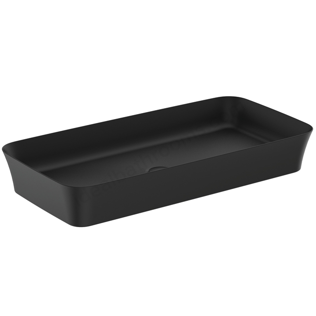 Atelier Ipalyss 80cm rectangular vessel washbasin without overflow; black matt