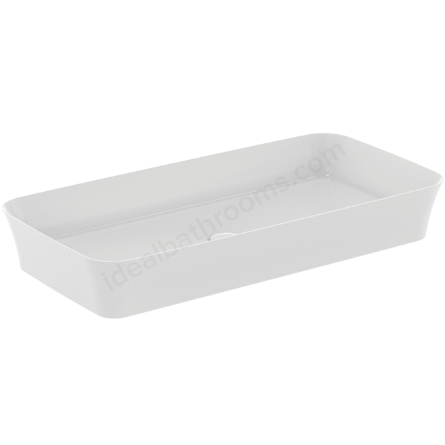 Atelier Ipalyss 80cm rectangular vessel washbasin without overflow; silk white