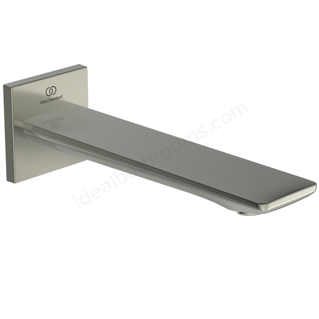 Atelier Conca 160mm wall spout; silver storm