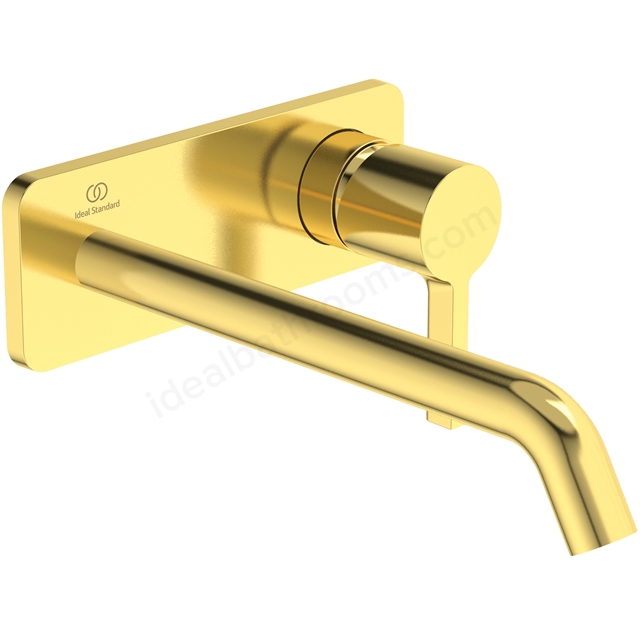 Atelier Joy single lever built-in basin mixer with 220mm spout; brushed gold