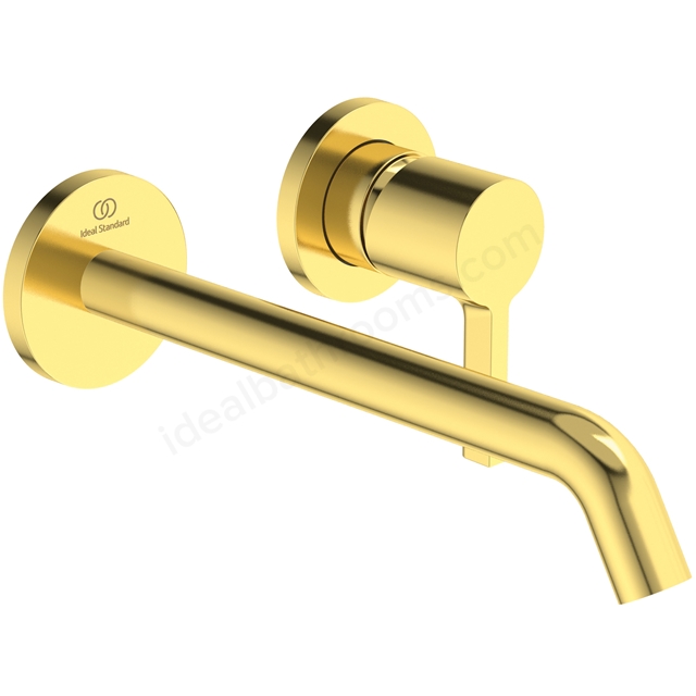 Atelier Joy single lever built-in basin mixer with 220mm spout; brushed gold