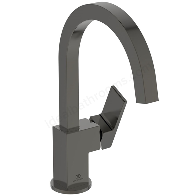 Atelier Extra high spout basin mixer magnetic grey