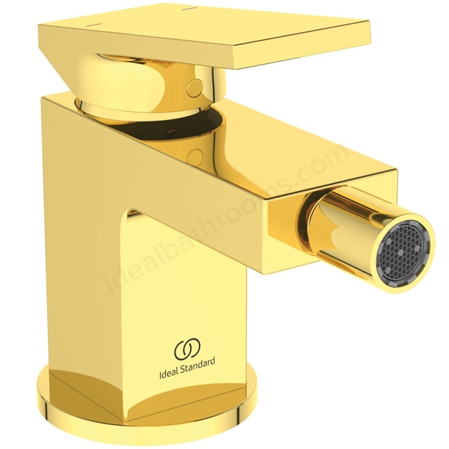 Atelier Extra single lever bidet mixer with pop-up waste; brushed gold
