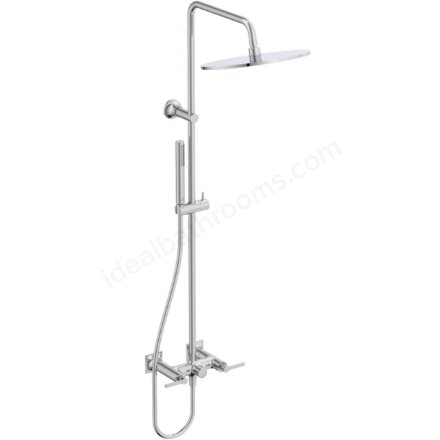Atelier Joy Neo dual control exposed shower system with lever handles; chrome