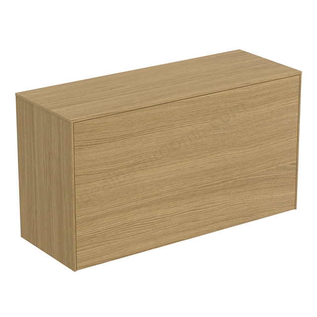 Atelier Conca 100cm Short Projection Basin Unit w/ 1 Exterior & 1 Interior Drawer (No Cutout) - Light Oak