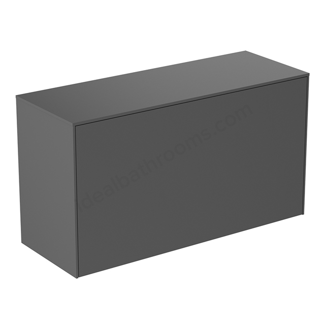 Atelier Conca 100cm Short Projection Basin Unit w/ 1 Exterior & 1 Interior Drawer (No Cutout) - Anthracite