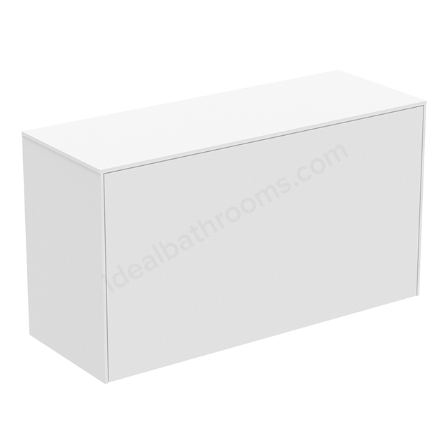 Atelier Conca 100cm Short Projection Basin Unit w/ 1 Exterior & 1 Interior Drawer (No Cutout) - Matt White