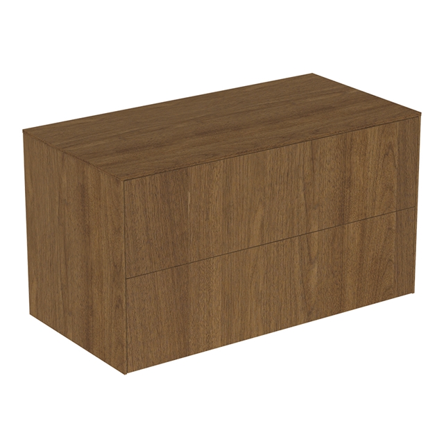 Atelier Conca 100cm Basin Unit w/ 2 Drawers (No Cutout) - Dark Walnut