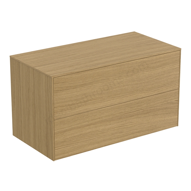 Atelier Conca 100cm Basin Unit w/ 2 Drawers (No Cutout) - Light Oak