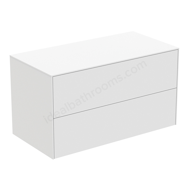 Atelier Conca 100cm Basin Unit w/ 2 Drawers (No Cutout) - Matt White