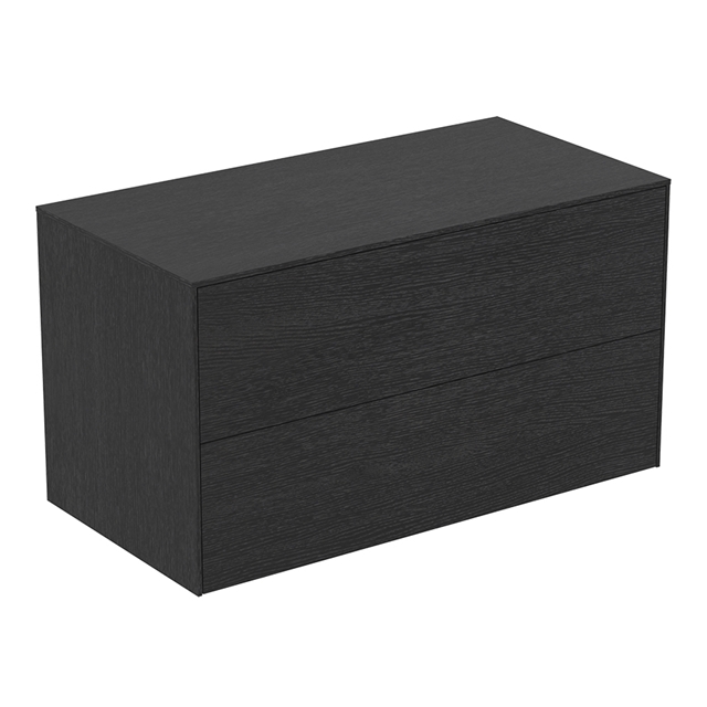 Atelier Conca 100cm Basin Unit w/ 2 Drawers (No Cutout) - Smoked Oak