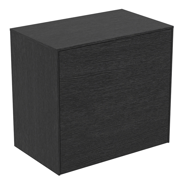 Atelier Conca 60cm Short Projection Basin Unit w/ 1 Exterior & 1 Interior Drawer (No Cutout) - Smoked Oak