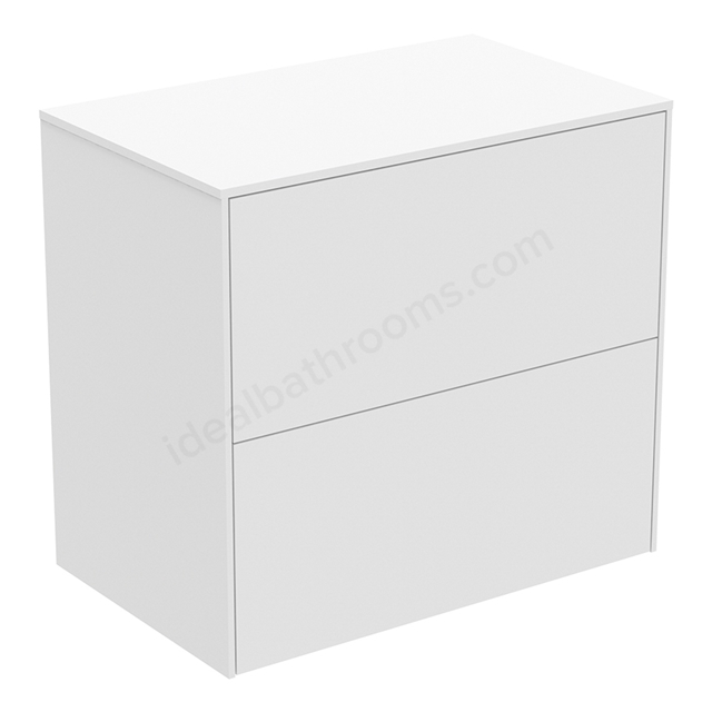 Atelier Conca 60cm Short Projection Basin Unit w/ 2 Drawers (No Cutout) - Matt White