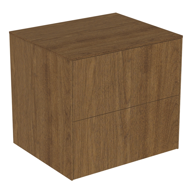 Atelier Conca 60cm Basin Unit w/ 2 Drawers (No Cutout) - Dark Walnut