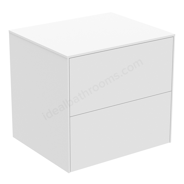 Atelier Conca 60cm Basin Unit w/ 2 Drawers (No Cutout) - Matt White