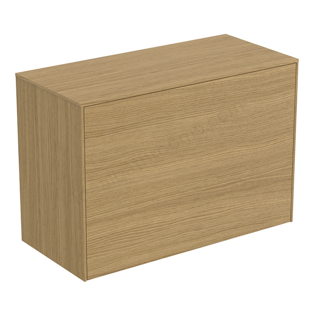 Atelier Conca 80cm Short Projection Basin Unit w/ 1 Exterior & 1 Interior Drawer (No Cutout) - Light Oak