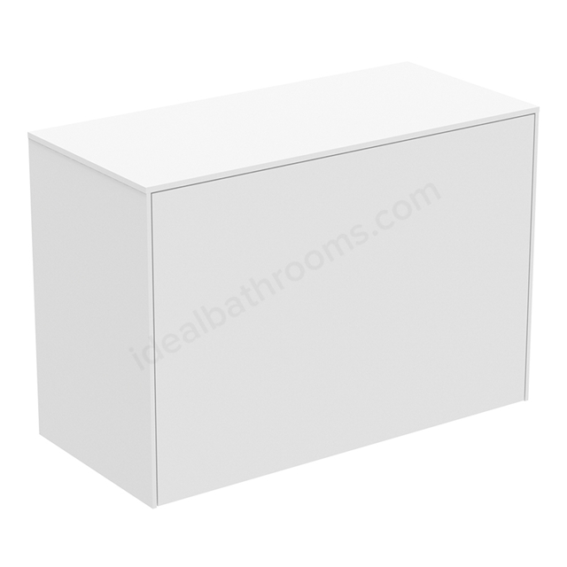 Atelier Conca 80cm Short Projection Basin Unit w/ 1 Exterior & 1 Interior Drawer (No Cutout) - Matt White