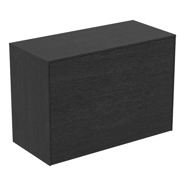 Atelier Conca 80cm Short Projection Basin Unit w/ 1 Exterior & 1 Interior Drawer (No Cutout) - Smoked Oak