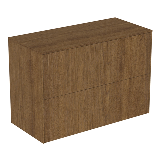 Atelier Conca 80cm Short Projection Basin Unit w/ 2 Drawers (No Cutout) - Dark Walnut