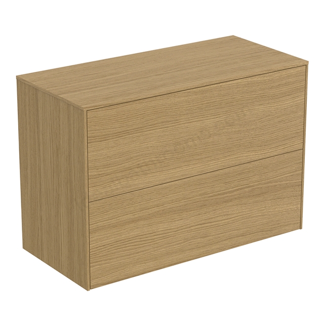 Atelier Conca 80cm Short Projection Basin Unit w/ 2 Drawers (No Cutout) - Light Oak