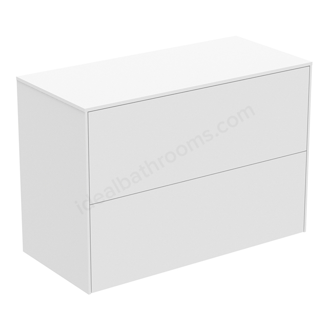 Atelier Conca 80cm Short Projection Basin Unit w/ 2 Drawers (No Cutout) - Matt White