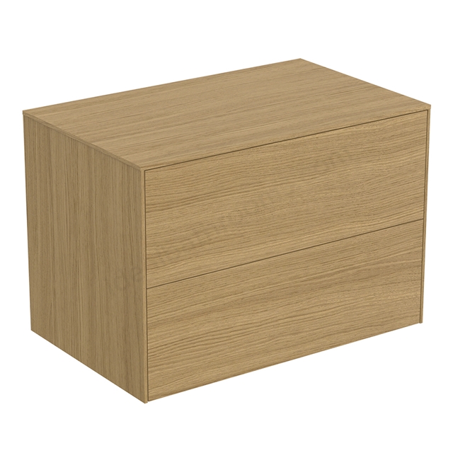 Atelier Conca 80cm Basin Unit w/ 2 Drawers (No Cutout) - Light Oak