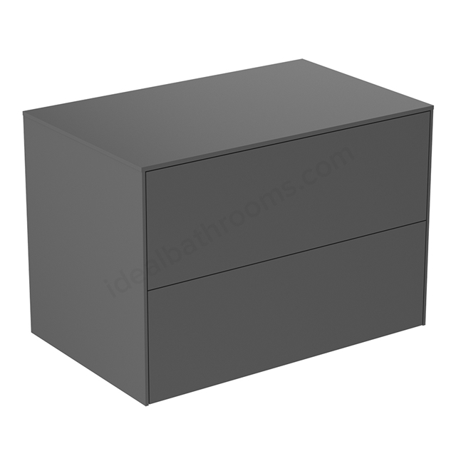 Atelier Conca 80cm Basin Unit w/ 2 Drawers (No Cutout) - Anthracite