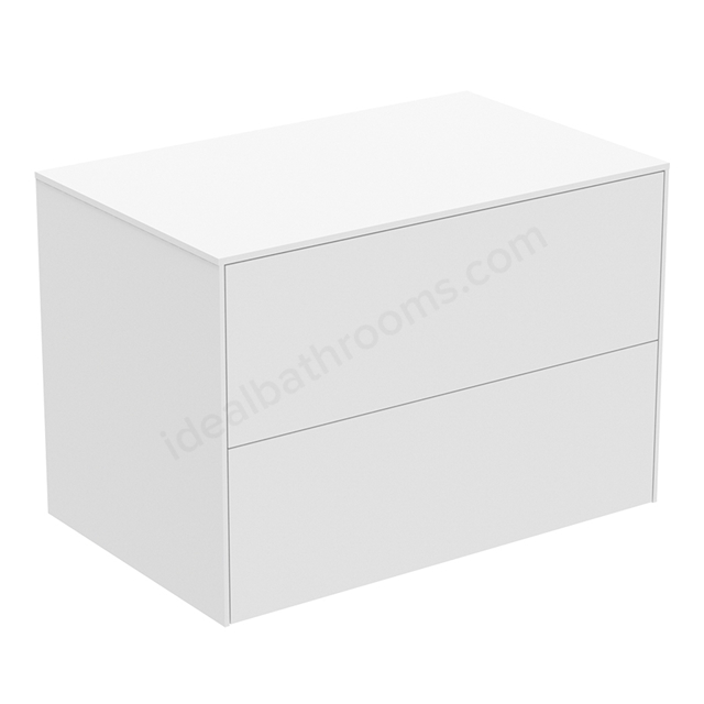 Atelier Conca 80cm Basin Unit w/ 2 Drawers (No Cutout) - Matt White